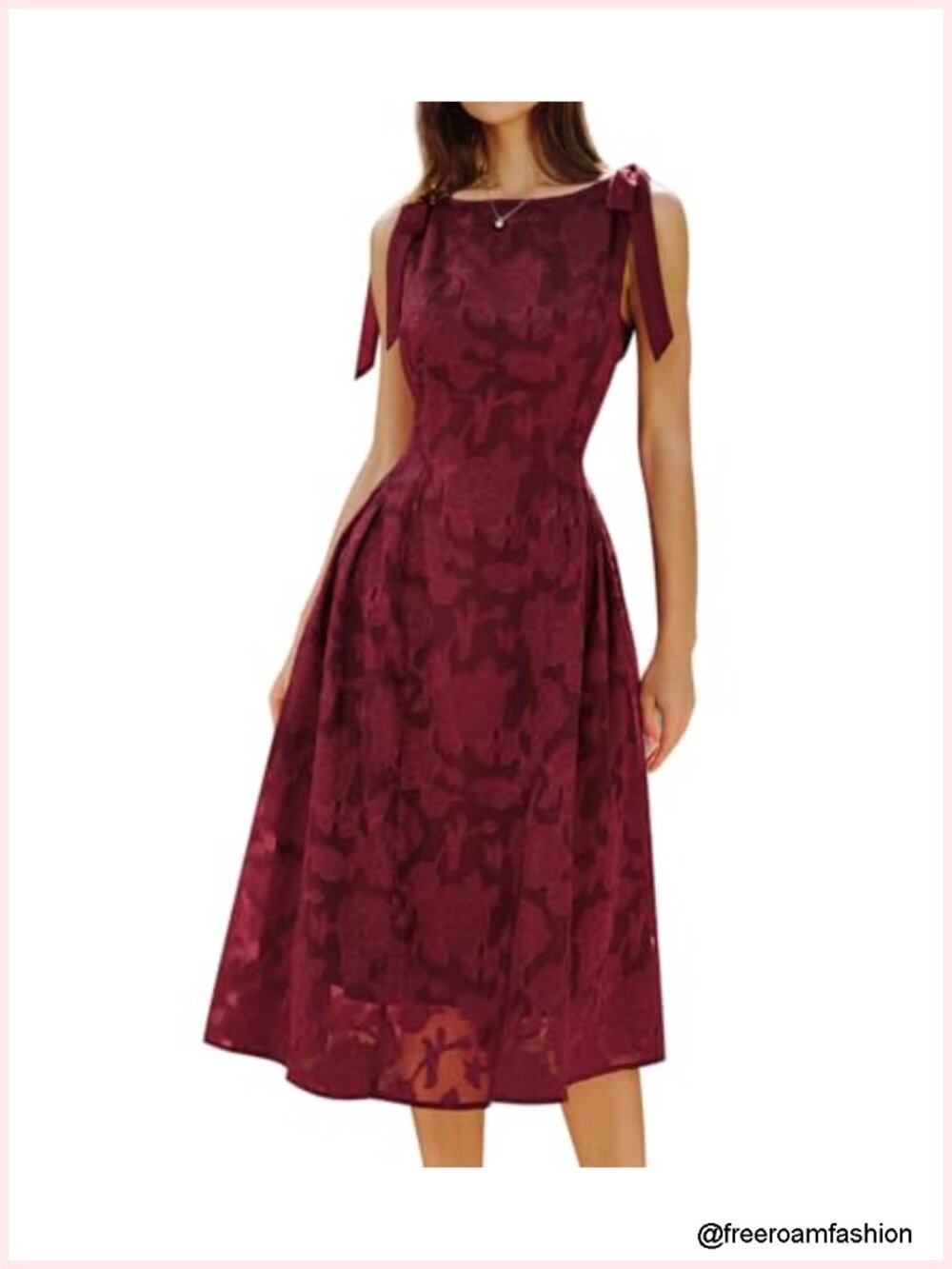 Plaid Gingham Midi Dress Boat Neck A-Line Sleeveless Summer Casual